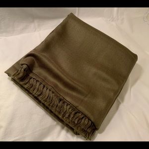 Bronze colored large winter shawl.